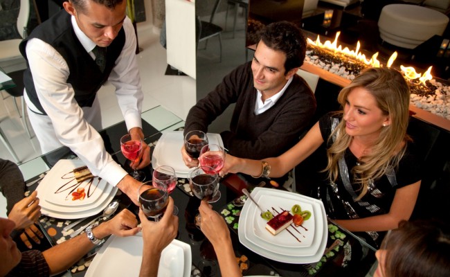 People at a restaurant