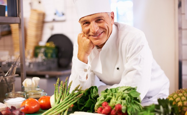 Happy cook in his world